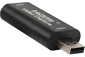 QIANRENON USB 2.0 à HDMI Vidéo Capture Carte Adaptateur 4K USB Game Capture Card HDMI Display Enregistrement Partage, pour Jeux en Streaming vidéo sur Nintendo Switch