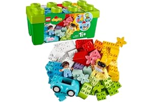 LEGO DUPLO Brick Box 10913 | Colourful Number Bricks, Car & 2 Figures, Educational Stacking Toy, Educational Gift for Toddlers, 65 Pieces
