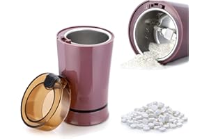 GOUBIANCEN Multifunctional Electric Pill Crusher Grinder- Grind The Medicine and Vitamin or Coffee Beans Tablets of Different Sizes into Fine Powder-Grinder for Feeding Tubes, Children or Pets (Purple2)