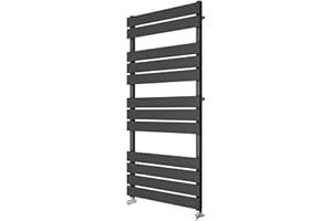 Requena Heated Towel Rail Anthracite Grey Bathroom Ladder Radiator (Flat, 1200x600)