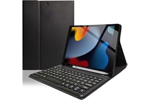 EYERIYO Custodia con Tastiera per iPad 10.2 9a/8a/7a gen, Slim Cover con Supporto Pencil, Staccabile Magnetica Wireless Bluetooth Tastiera, Italiana QWERTY Layout Tastiera,