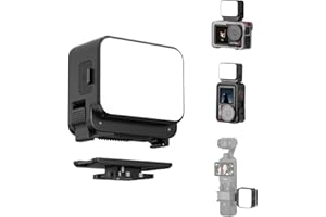 BRDRC Mini-Licht für DJI Action-Kamera, Pocket 3 Fill Lighting Cold Hot Shoe LED Vlogging Licht Befestigung für DJI OSMO Pocket 3 Action 5 Pro 4 3, für GoPro Zubehör
