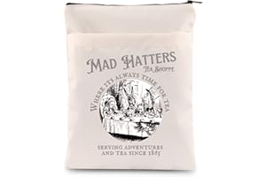 JTOUK Mad Hatters Tea Shoppe Book Sleeve Literature Book Cover Book Lover Gift for Sister Daughter (Mad Hatters BSL EU)