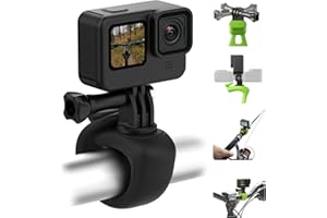 TELESIN° Supporto Flessibile per Fotocamere a 360° da Montare su Cinturino per Bici Moto Manubrio Tubo Toll Bar, Asta per Sci, per GoPro Max Hero 12 11 10 9 Insta360 X3 DJI Action 3 4 Osmo Pocket