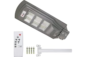 CheDux 624 LED Solar Street Lights Outdoor Wireless Solar Flood Light 10000 mAh Sensor de movimiento Security Wall Light Dusk to Dawn para calle, camino, estacionamiento, puerta delantera (90 W)