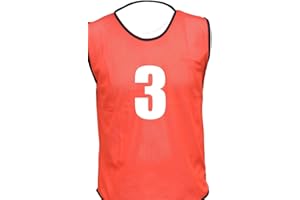 PROSTYLE SPORTS 10 MESH BIBS FOOTBALL TRAINING SPORTS BIBS PRINTED NUMBER (1-10 OR number of your choice) Back only
