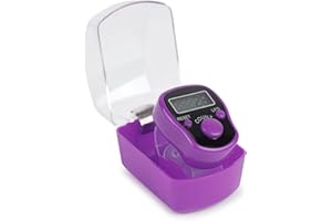 Aurum And Adorn Digital Tally Counter, 5-Digit Electronic Finger Clicker Counter with LED Light for Golf Scoring, Knitting, Running