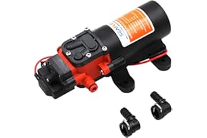 ETOMVOOP Bomba de agua marina 12V 35PSI diafragma bomba autocebante accesorios de barco duchas inodoro motor de transferencia de agua para caravana RV