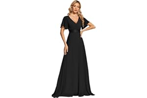 Ever-Pretty Robe de soirée en Double V-col et Manches Courtes 09890