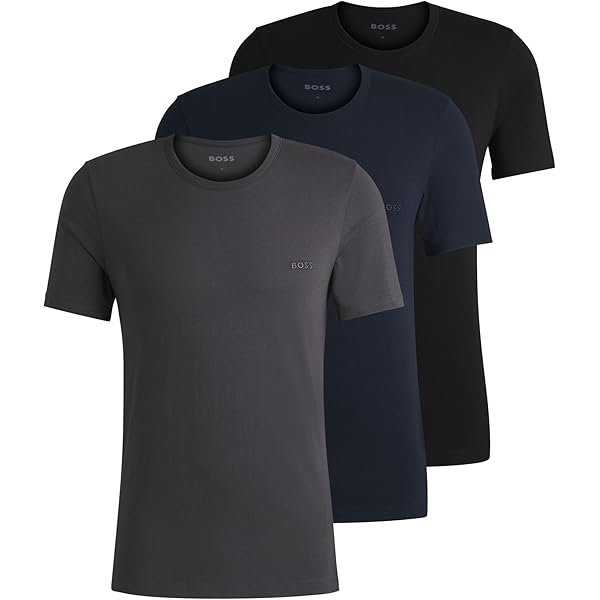 BOSS BLACK 3-Pack Crew Neck T-Shirt Black/White/Green | Man BOSS BLACK 3-Pack Crew Neck T-Shirt Black/White/Green | Man