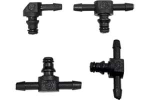 LEIBOCHAO 4 Pezzi Connettore Ritorno Iniettore Diesel Auto, Connettore Ritorno Iniettore Carburante per Serie Common Rail, Connettore Tubo di Ritorno Iniettore Diesel