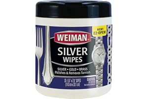 Weiman Silver Wipes for Cleaning and Polishing Silver Jewelry, Sterling Silver, Silver Plate and Fine Antique Silver - 20 Count