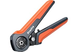 Preciva Ferrule Crimping Tool,0.25-6mm²/AWG23-10 Self-Adjusting Wire Crimper,Ratchet Crimp Tool for Household & Industrial Electrical Work