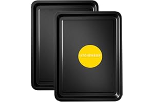 2-Pack - Essentials Baking Tray Set 32cm - Easy Cleaning Baking Tray/Pan, Non-Stick Tin, Multi-Pack Set Oven Trays - Dishwasher Safe and Easy Clean by KITCHENEUR® …
