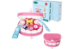 KAKIBLIN Jouet de protection des dents, jouet éducatif en peluche pour enfants préscolaires pour l'apprentissage précoce des enfants de plus de 1 an