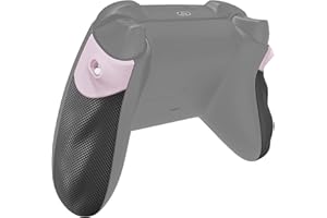 eXtremeRate Flexor Trigger Stop Kit für Xbox Series X/S Controller, rutschfeste Struktur Gummi Griffe Gehäuse & Trigger Stopper Grips Kit für Xbox Core Controller-Diamond Textured Pink