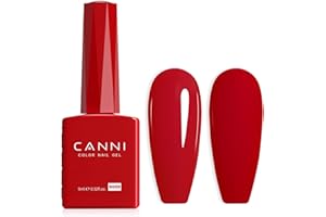 ‎CANNI CANNI UV Negellack Natur Rot Gellack Gel UV Nail Art Klassischer und All MatchStil Soak Off Gelnagellack für UV Lampe