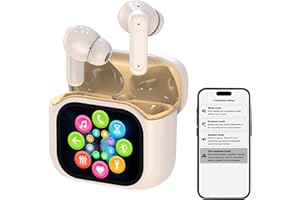 XMENHA Wireless Bluetooth Touch Screen AI Language Translation Translating Earbuds Real Time Active Noise Cancelling Headphones In Ear Smart Touchscreen ANC Earphones Language Translator Ear Buds for Work