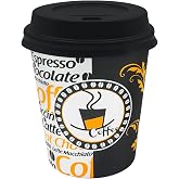 Ayg&uuml;n Cup 7 Oz Black Cardboard Cup with Lid 180 ml - 100 (Automat Cup)