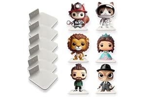Tres Aristas - Pack 6 Soportes de Pared para Figuras y Miniaturas - Expositor para Colecciones - Estantes Flotantes de Fácil Instalación - Ideal para Exhibir Figuras de Colección (Pack 6 Unidades)