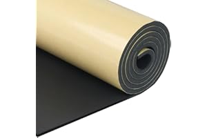 SDLDEER Espuma autoadhesiva, lámina de espuma de neopreno autoadhesiva, 300 mm (ancho) x 3 mm (profundidad) x 1,5 m (largo) multifunción, rollo de espuma, amortiguación, aislamiento acústico