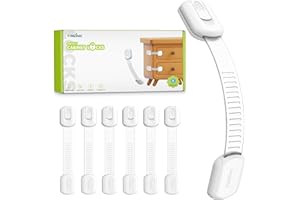 Bloc Porte Sécurité Bébé, Lot de 6 Sécurité Placard Enfant, Bloque Placard Bébé pour Placards, Porte, Fenêtre, Tiroirs, Frigo, Fours, Toilettes - Installation Facile, Résistants et Durables