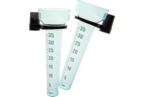 SIDCO Regenmesser 2 x Niederschlagsmesser Wetterstation mit Halterung Regenmessung