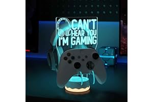 Ammonite Kopfhörer Controller Ständer Light up, 16 Farben 3D LED Lichter Headset Gamepad Halter, Game Controller Hänger für alle Universal Gaming PC Zubehör