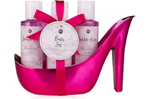 Accentra Set Per La Cura Del Bagno E Del Corpo Marble Pink In Un Elegante E Decorativo, Set Di Bellezza Da 3 Pezzi, 1,13 Kg, Rosa, Bianco