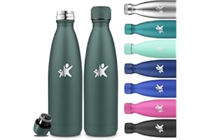 Grsta Botella Agua Acero Inoxidable- 0.75L- Botella Termica, A Prueba de Fugas, Botella Agua Gimnasio, sin BPA, Botella Aluminio, Aislamiento al Vacío, Cantimplora para Senderismo, Yoga, Cámping