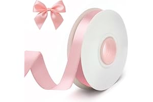 AUJZOO Ruban en satin épais de 10 mm pour emballage cadeau, loisirs créatifs, anniversaire, fête des mères, fête des pères, Noël, Saint-Valentin, mariage, fiançailles, décorations de 22 m