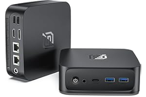 NAIKLULU Mini PC 2025 N95 (da 1,0 a 3,4 GHz), 16 GB RAM 512 GB SSD Mini PC Desktop, Win 11 Pro Micro Desktop Supporta schermi 4K, Tipo-C/USB 3.2/RJ45(Gigabit Ethernet)