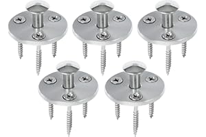 Piton Douille Rétractable + 3 Vis | pour Fixation bâche Couverture de Piscine sur Plage Bois | Alu/INOX | Lot de 5 pièces - POOLCO