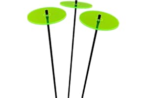 Sun Catcher Garden Decor Dischi del Sole Medi 3 Incandescente Grandi Pali da Giardino 50cm Altezza Ornamento Esterni Regalo per Giardinieri, Colour:Fluorescent Green
