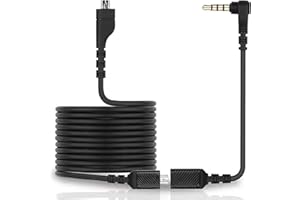 MICMXMO Ersatz Audiokabel kompatibel mit SteelSeries Arctis 3, 5, 7, Pro Wireless Gaming Kopfhörern, 1.5m Nylonkabel mit 12 cm 3.5 mm Adapterkabel, Schwarz