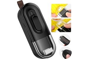 TOGETDREAM Mini Selladora de Bolsas, 2 in 1 Sealer con el Cortador, Máquina Sellado Plástico para Sellar Bolsas, Sellador de Alimentos Portátil Para Sellar Bolsas Chip Snack Bag (sin batería) (Negro)