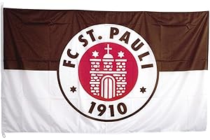 FC St. Pauli - Hissfahne Logo - 120x200 cm - braun/weiss