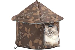 BORDEAG Niche D'extérieur pour Chat, Niche pour Chat, Maison pour Chat, Niche Chat, Maison Chat avec Coussin Amovible pour Animaux Errants (40x38x35 cm)