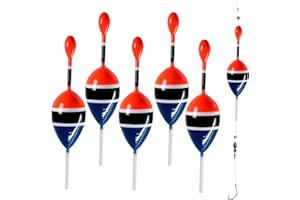 ‎THKFISH THKFISH Angeln Posen Schwimmer Angelsets Balsaholz Angelposen Slip Posen Set für Barsche und Forellen, Crappie, Zander 5 Stücke