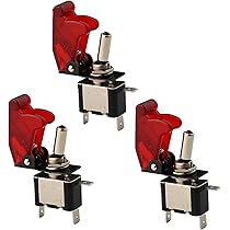 Tuimelschakelaar, 2 stuks, 12 V, 20 A, rood, 12 V, waterdicht, met veiligheidsafdekking, led SPST aan/uit, 2 standen, schakelaar, 2-polig, met waterdichte dop Tuimelschakelaar, 2 stuks, 12 V, 20 A, rood, 12 V, waterdicht, met veiligheidsafdekking, led SPST aan/uit, 2 standen, schakelaar, 2-polig, met waterdichte dop