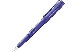 Lamy safari Stylo-plume violet avec poignée ergonomique et plume en acier poli largeur de trait EF – Plastique ASA robuste – Avec cartouche d'encre T 10 bleue – Pour droitier