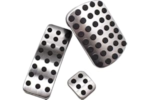 Qixuer 3 Stück Kraftstoff Bremspedale,Edelstahl Rutschfeste Auto Kraftstoffbremse Kupplungspedal Pads Abdeckung Kraftstoff Bremse FuàŸ pedale Fit für Mercedes Benz A B GLA CLA ML GL R Niveau