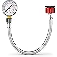 Mains Water Pressure Test Gauge, 0-11 Bar/160psi, Dual Scale, Brass Thread, Stainless Steel, 3/4" BSP to 1/2" BSP Hose Female Thread, Diagnostic Tester