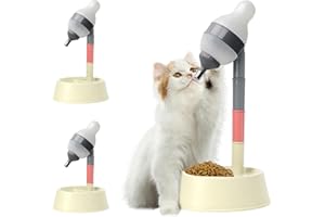 YUEHUAMECH Distributeur d'eau sur pied pour animal domestique - Pour chat et chien - Avec tige amovible - Hauteur réglable - Alimentation automatique