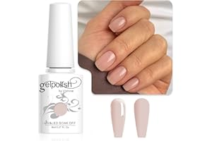 Vishine 8ml Esmalte Semipermanente Transparente Color Piel, Jelly Nude Esmalte Gel Natural French Manicure Nail Art UV LED Soak-Off Gel