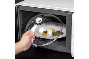 BeSokar Microwave Cover, BPA-Free Microwave Cover with Handle, Heat Resistant up to 200°C, Splash Guard for Microwave, Easy to Clean