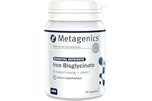 Metagenics Iron Bisglycinate Supplement - with Folate & Vitamin B6 - Supports The Reduction of Tiredness and Fatigue - 60 Capsules