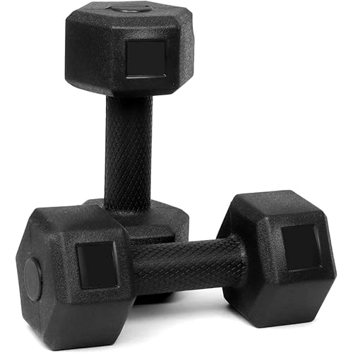 FitBox Sports 4kg Exlusive Octa PVC Fixed Dumbbells (2kg x 2) Black