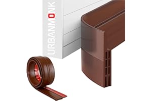 URBANMONK Silicone Door Bottom/Under Gap Filler Rubber Sealing Strip, Door Sealer Strip for Cockroach, Insect and Bugs, Seal Air & Dust, Brown, 39 inches