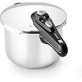 BRA Vitesse | 6 Liter Express Pot, Made of 18/10 stainless steel | With 2 cooking programs and opening locking system, suitab